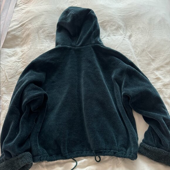 Women's Casual Oversized Hooded Zipper Jacket - Picture 2 of 2